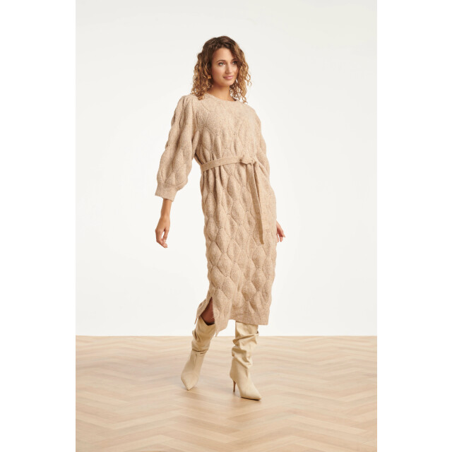 Smashed Lemon Damesgebreide midi jurk | 25501-735-XS large Smashed Lemon Damesgebreide midi jurk | 25501-735-XS large