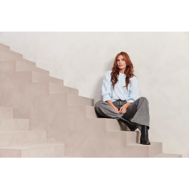 Smashed Lemon Gebreide losvallende damestrui | 8720331366256 large