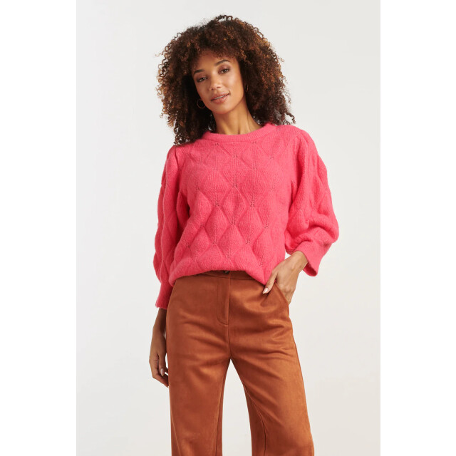 Smashed Lemon Gebreide losvallende damestrui | 8720331366171 large