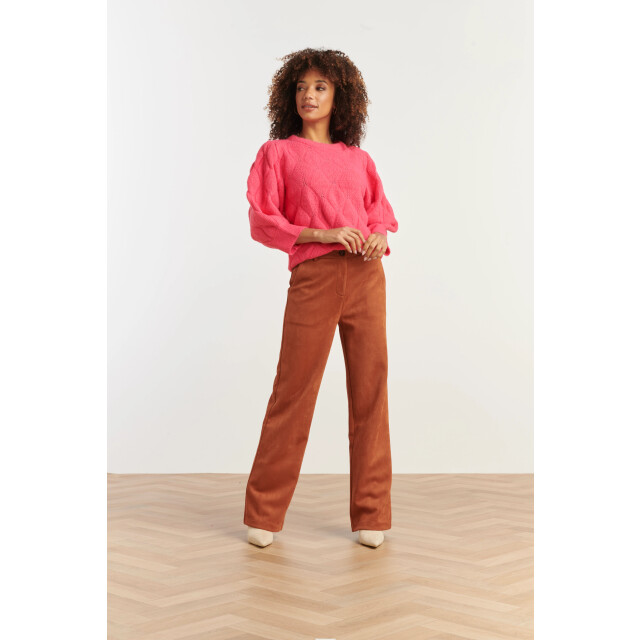 Smashed Lemon Gebreide losvallende damestrui | 8720331366171 large