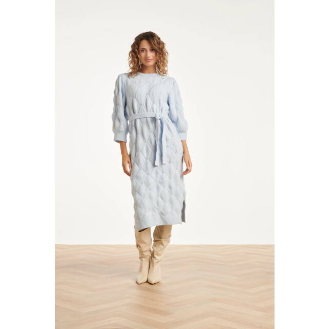 Smashed Lemon Damesgebreide midi jurk | 25501-600-S large Smashed Lemon Damesgebreide midi jurk | 25501-600-S large