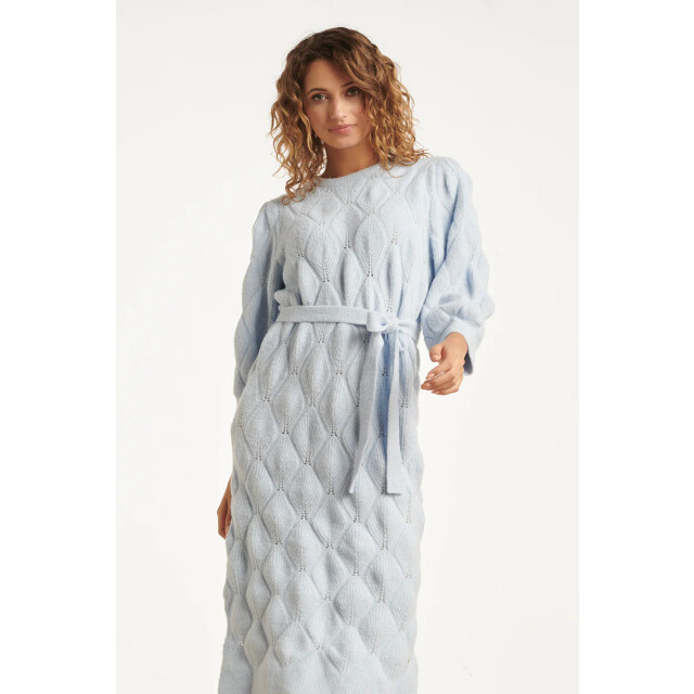 Smashed Lemon Damesgebreide midi jurk | 25501-600-S large Smashed Lemon Damesgebreide midi jurk | 25501-600-S large