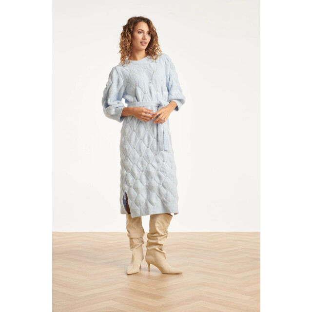 Smashed Lemon Damesgebreide midi jurk | 25501-600-S large Smashed Lemon Damesgebreide midi jurk | 25501-600-S large