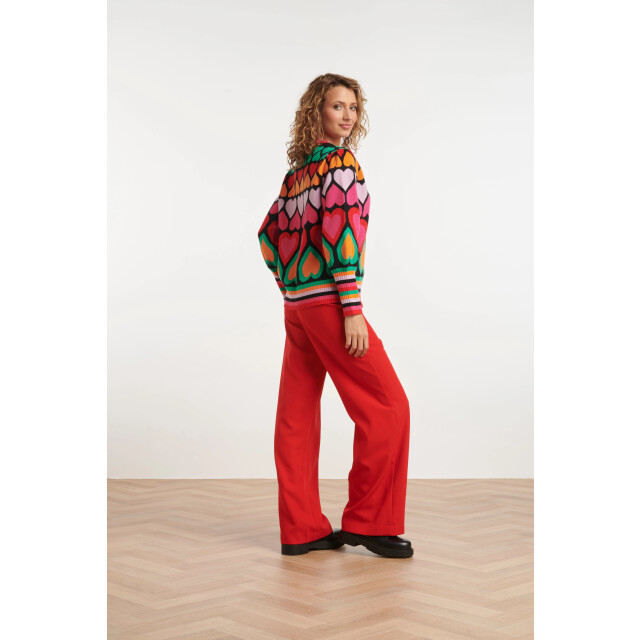 Smashed Lemon 24900 multi gebriede top met hartjesprint | 24900-998-S large Smashed Lemon 24900 multi gebriede top met hartjesprint | 24900-998-S large