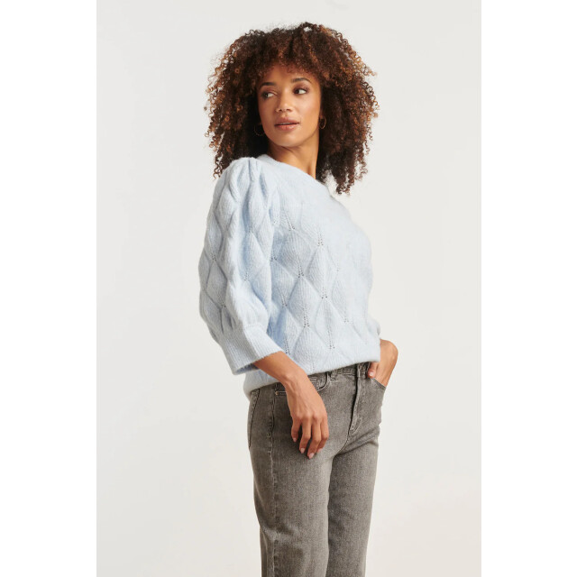 Smashed Lemon Gebreide losvallende damestrui | 8720331366256 large