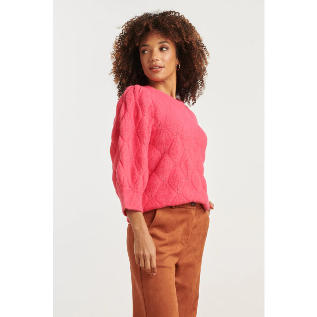 Smashed Lemon Gebreide losvallende damestrui | 8720331366171 large