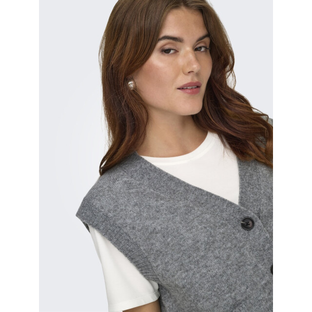 Jacqueline de Yong Jdysuper life sl v-neck vest knt melee 4269.87.0028 large