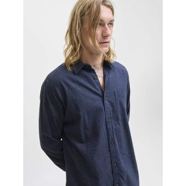 Jack & Jones Jjeclassic melange shirt ls noos navy 5309.37.0002 large