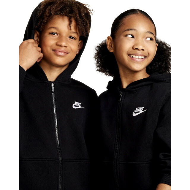 Nike k nsw club flc hd fz ls lbr hoodie jongens - 064471_991-XL large