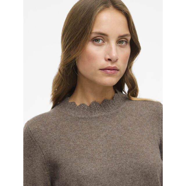 Vila vinikolina o-neck l/s knit top no 14106419 falcon 06712.940.0102 large