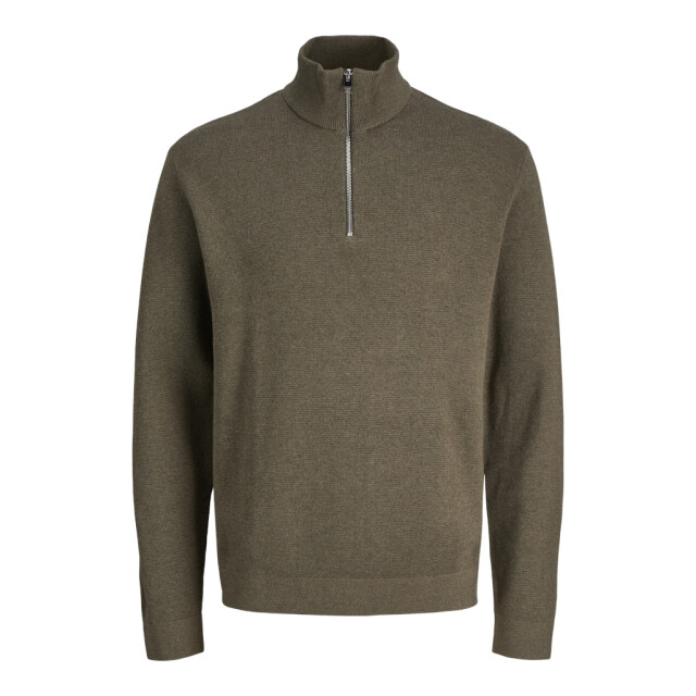 Jack & Jones Jprblamilano stitch knit half zip sn olijf 5219.22.0041 large
