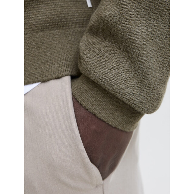 Jack & Jones Jprblamilano stitch knit half zip sn olijf 5219.22.0041 large