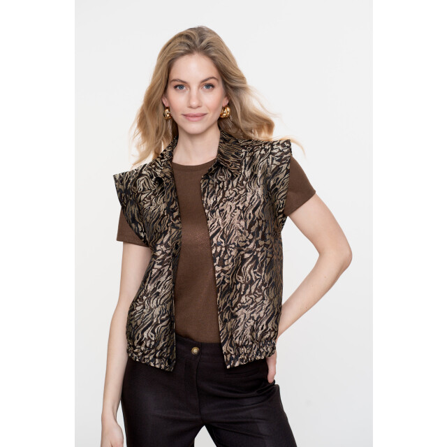 Geisha gilet animal print 55715-20 999 /brown 06226.991.0132 large