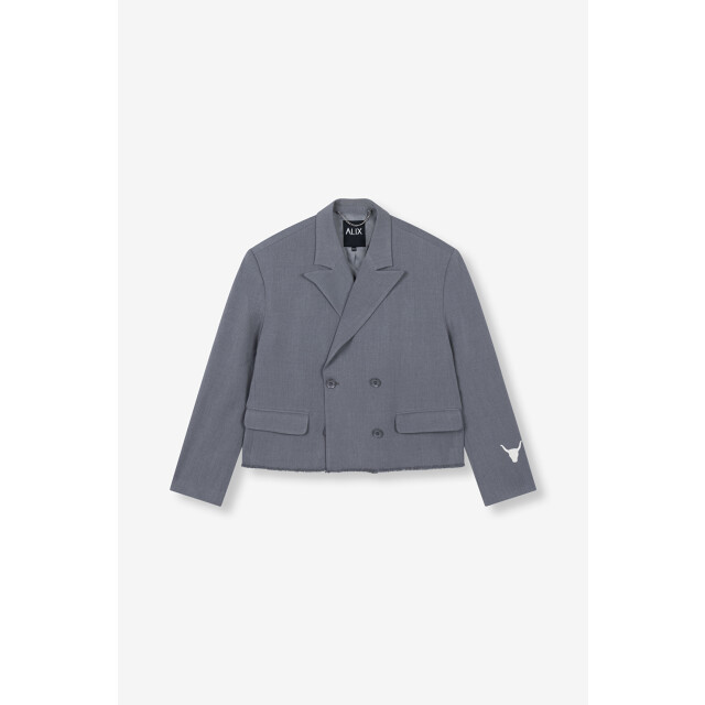 Alix The Label 2509424328 ladies woven double breasted blazer 2509424328 double breasted blazer large