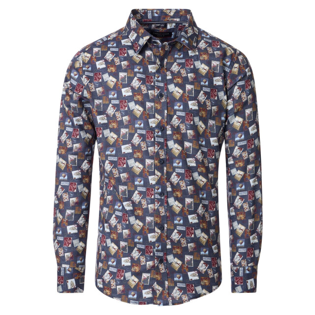 Casamoda Heren overhemd 454486300 100 blue Overhemd 454486300 100Blue large