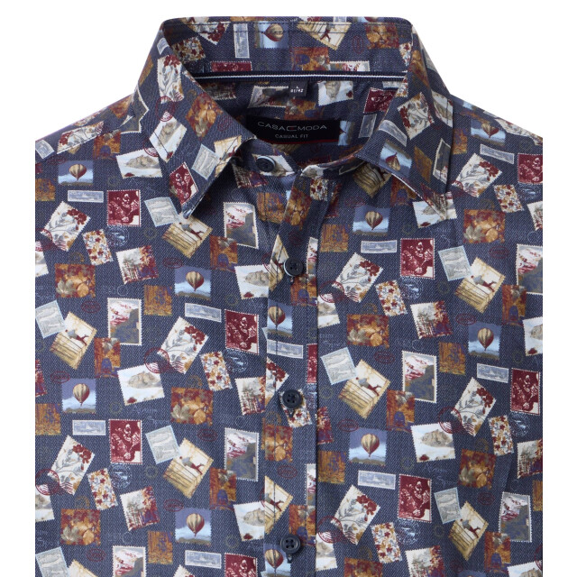 Casamoda Heren overhemd 454486300 100 blue Overhemd 454486300 100Blue large