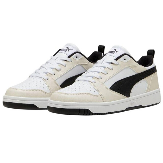 Puma Dames rebound v6 laaggesneden trainers UTPP6688_whitebeigeblack large