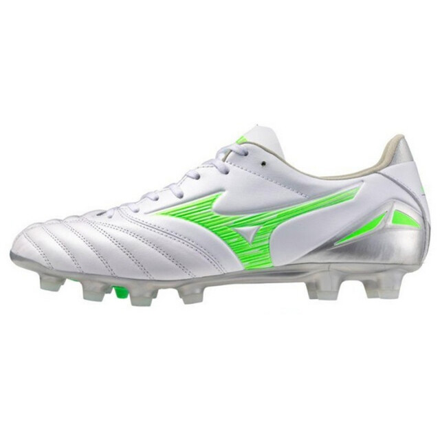 Mizuno Heren morelia neo iv pro leren stevige grond voetbalschoenen UTPP6689_whitegreen large