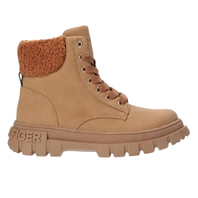 Tommy Hilfiger Dames cognac ecologisch leren enkellaarsjes UTPP6765_brown large