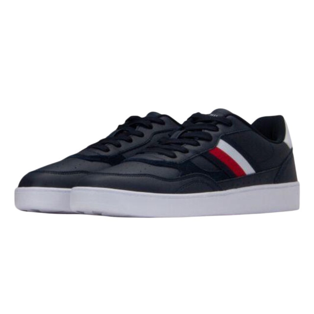Tommy Hilfiger Heren retro stripe leren cupsole rechterschoenen UTPP6650_navyblue large