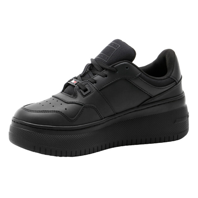 Tommy Hilfiger Dames tjw retro leren basketbalschoenen UTPP6545_black large