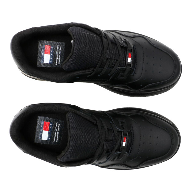 Tommy Hilfiger Dames tjw retro leren basketbalschoenen UTPP6545_black large