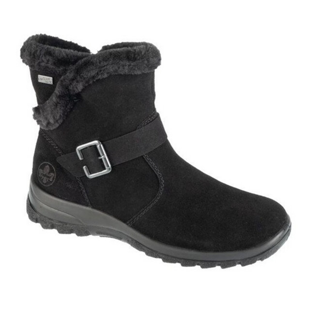 Rieker Dames suède enkellaarsjes UTPP6282_black large
