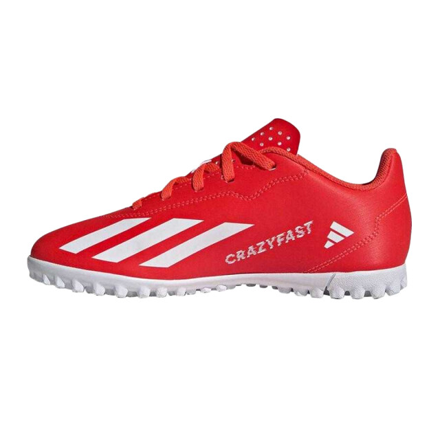 Adidas Kinder/kids x crazyfast club synthetisch leren kunstmatige grond voetbalschoenen UTPP6067_solarredcloudwhite large