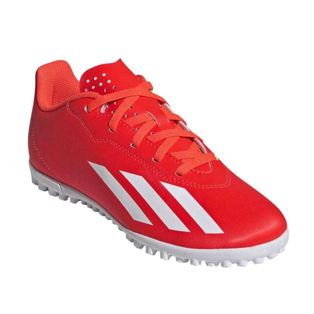 Adidas Kinder/kids x crazyfast club synthetisch leren kunstmatige grond voetbalschoenen UTPP6067_solarredcloudwhite large