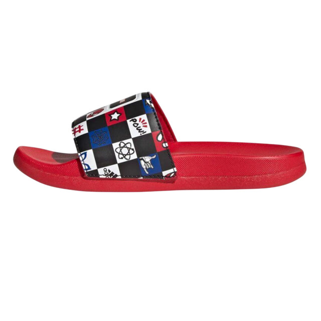 Adidas Kinderen/kinderen adilette spider-man sliders UTPP5893_coreblackcloudwhitebetterscarlet large