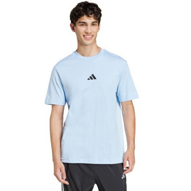 Adidas Heren essentials klein logo single jersey t-shirt UTPP5766_blueglowblack large