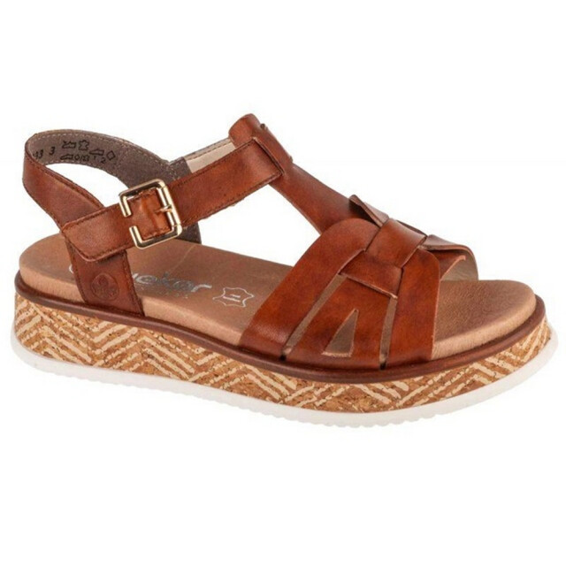 Rieker Dames logosandalen UTPP5776_brown large