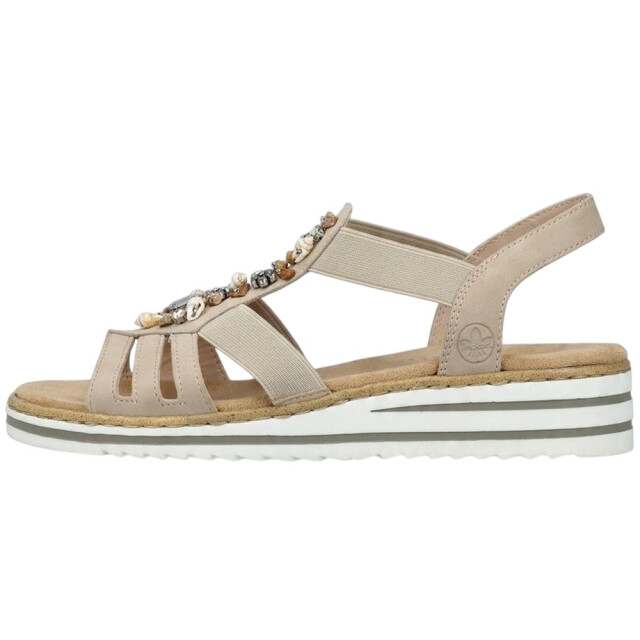 Rieker Dames zeeschelpen sandalen UTPP5728_beige large