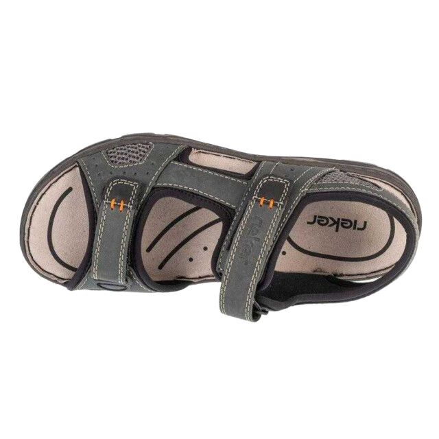 Rieker Heren sandalen van synthetisch leer met logo UTPP5662_grey large