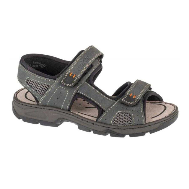 Rieker Heren sandalen van synthetisch leer met logo UTPP5662_grey large