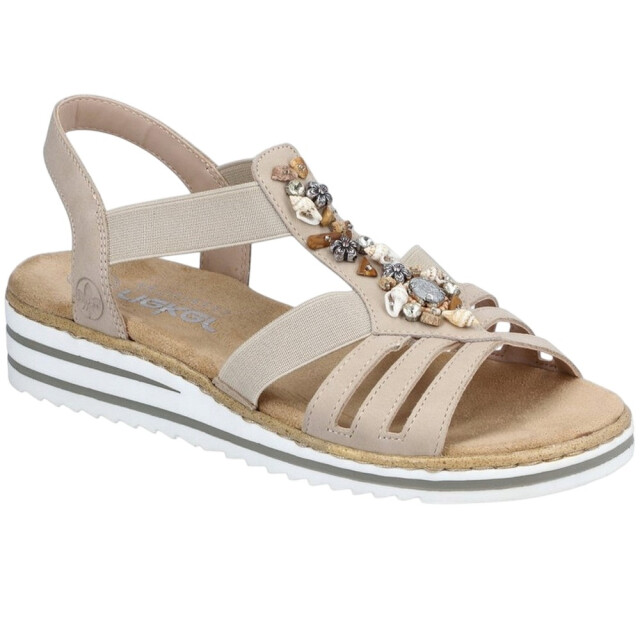 Rieker Dames zeeschelpen sandalen UTPP5728_beige large