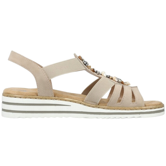 Rieker Dames zeeschelpen sandalen UTPP5728_beige large