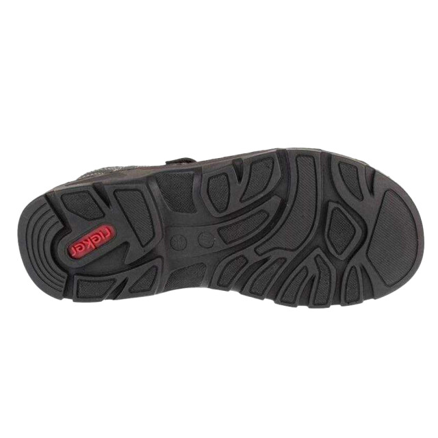 Rieker Heren sandalen van synthetisch leer met logo UTPP5662_grey large