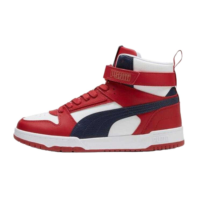 Puma Heren rbd game leren trainers UTPP5674_whiterednavyblue large