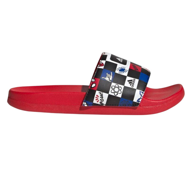 Adidas Kinderen/kinderen adilette spider-man sliders UTPP5893_coreblackcloudwhitebetterscarlet large