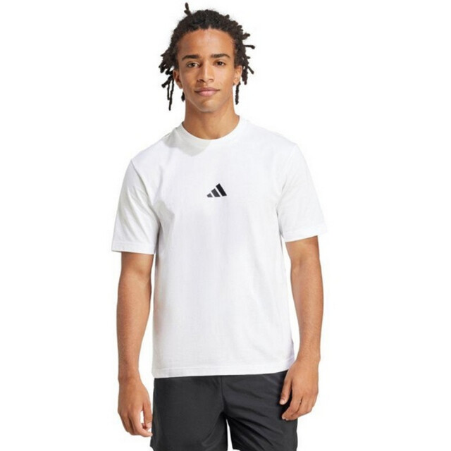 Adidas Heren essentials klein logo single jersey t-shirt UTPP5766_whiteblack large Adidas Heren essentials klein logo single jersey t-shirt UTPP5766_whiteblack large