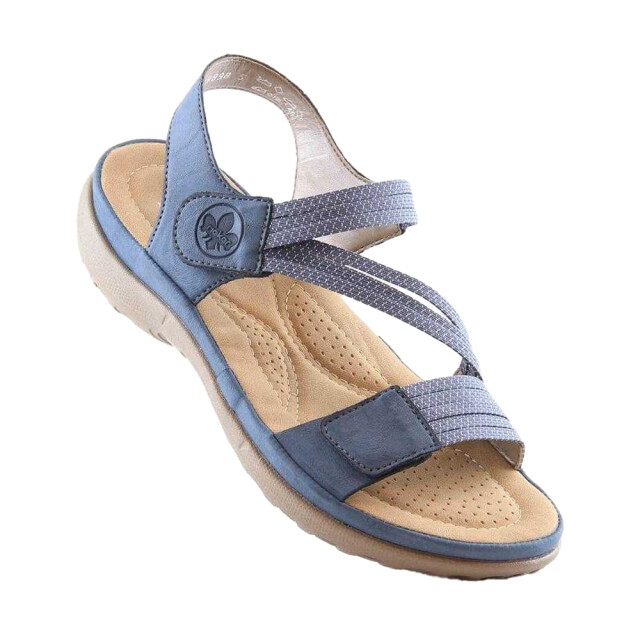 Rieker Dames leren sandalen UTPP5643_blue large