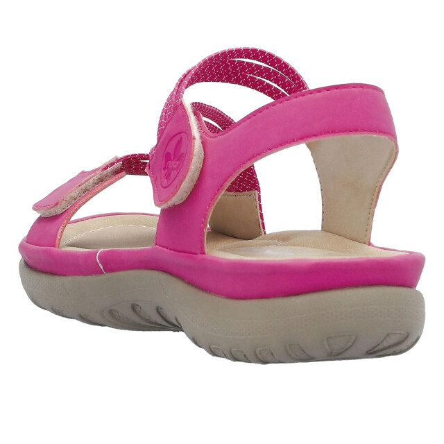Rieker Dames streep synthetisch leren sandalen UTPP5526_pink large