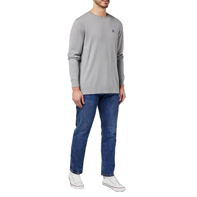 Tommy Hilfiger Heren gebreide ronde hals sweater top UTPP5262_grey large