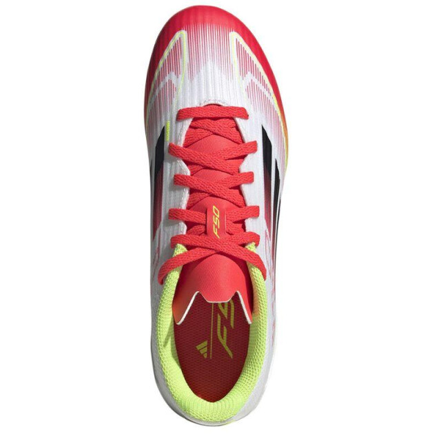Adidas F50 league stevige grond voetbalschoenen voor kinderen/kinderen UTPP5628_whitered large