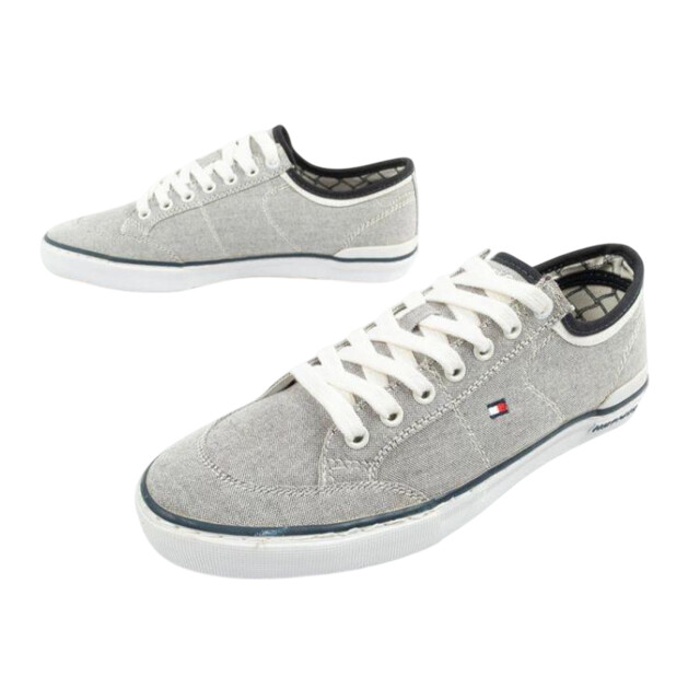 Tommy Hilfiger Heren logo trainers UTPP5074_grey large