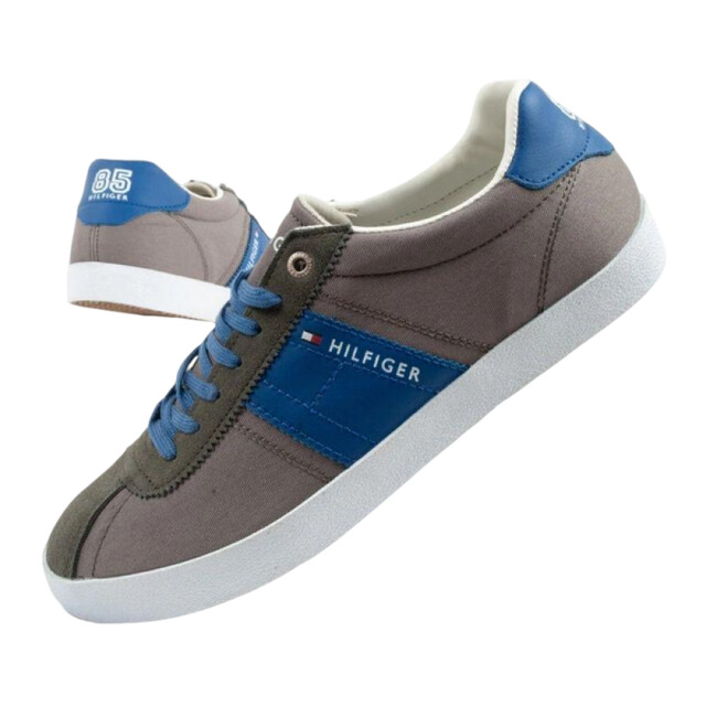 Tommy Hilfiger Leren schoen met contrast voor heren UTPP5115_greyblue large