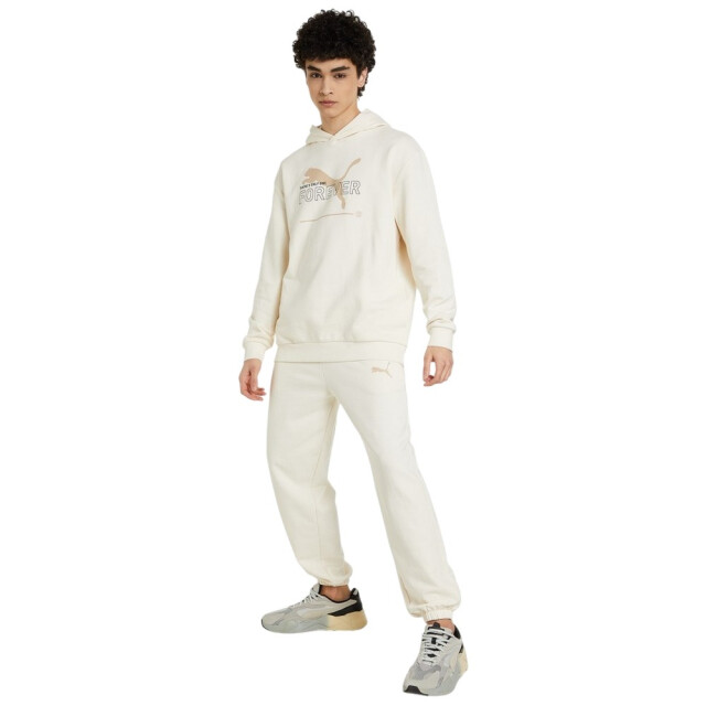 Puma Heren ess logo hoodie UTPP4956_beigecream large