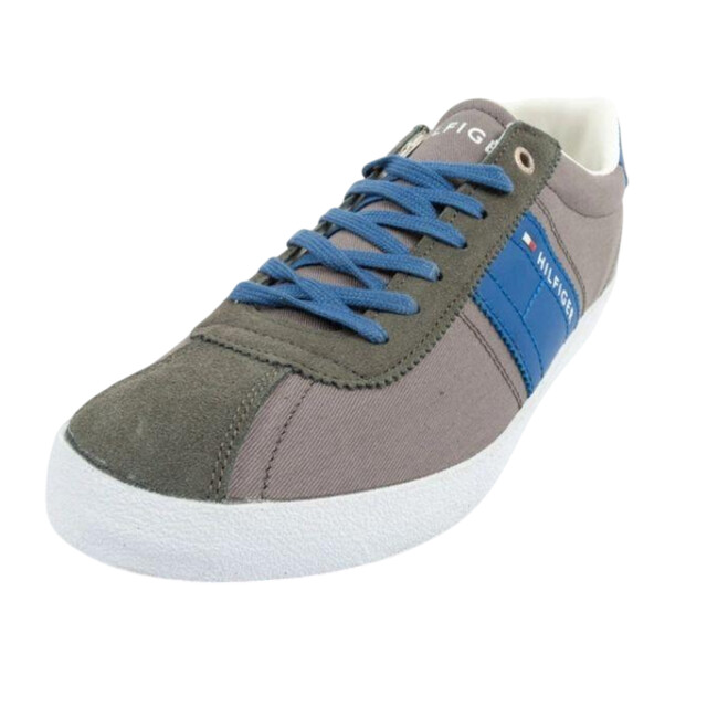 Tommy Hilfiger Leren schoen met contrast voor heren UTPP5115_greyblue large