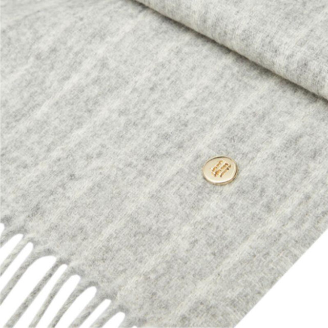 Tommy Hilfiger Dames th verhoogde streep wollen sjaal UTPP4308_grey large